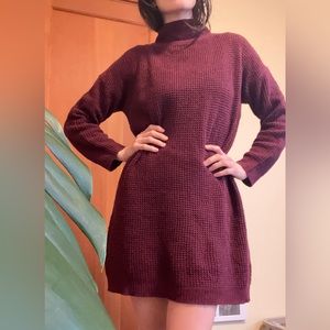 Burgundy Sweater Dress